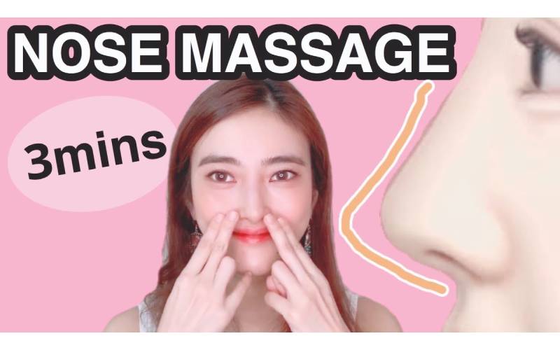 cách massage sống mũi cao